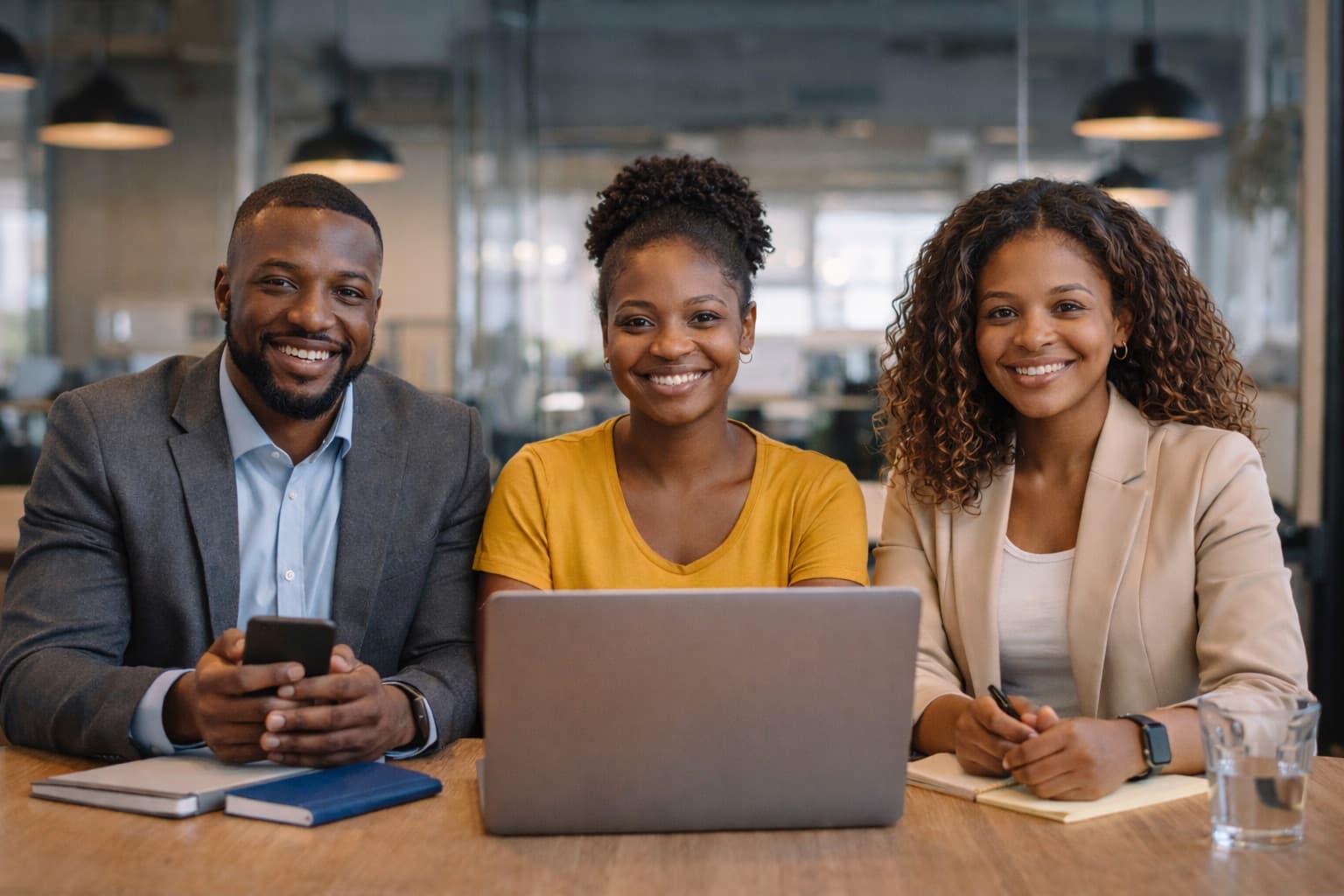 KOMER Careers team in modern workspace