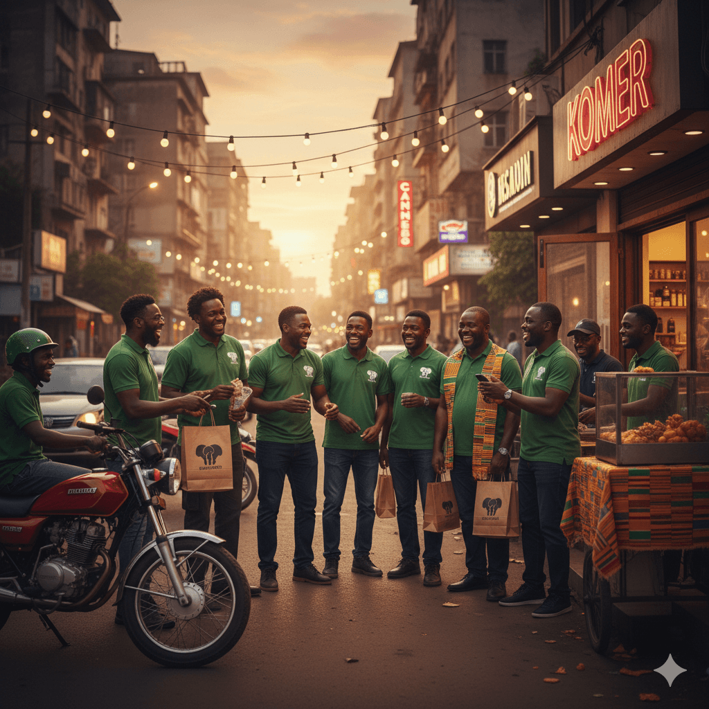 Construit avec des chauffeurs et commerces locaux